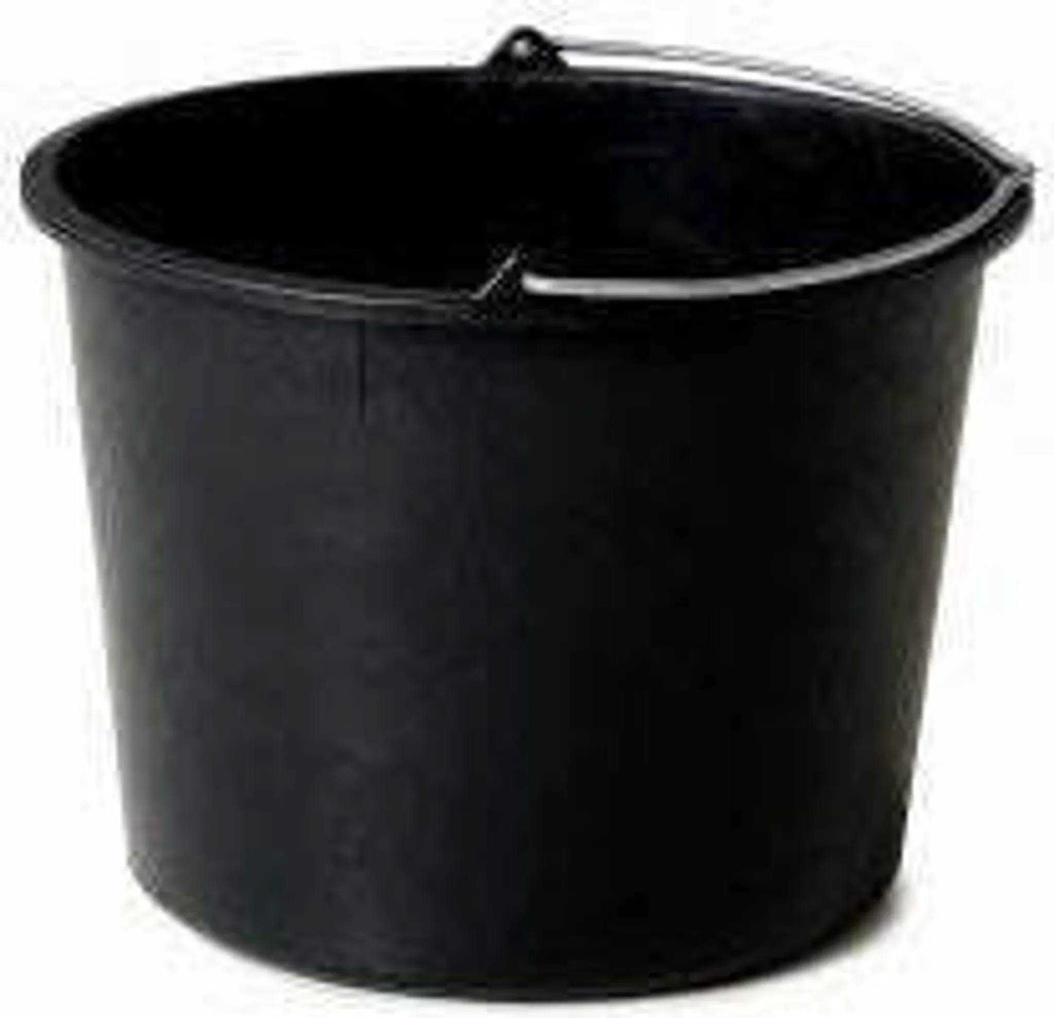 Baueimer 20 l – aus Recycling-Kunststoff, schwarz